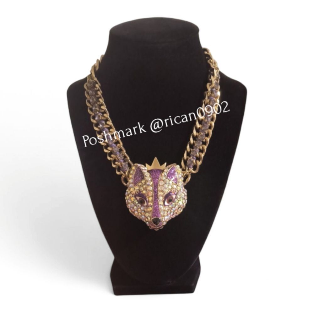 Betsey Johnson Queen Wolf Statement Necklace